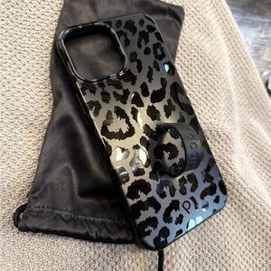 Black Leopard Phone Case fits iphone 13 pro max lefty